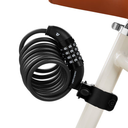 Grizzly Integrated Combo Cable Bike Lock - 8mm